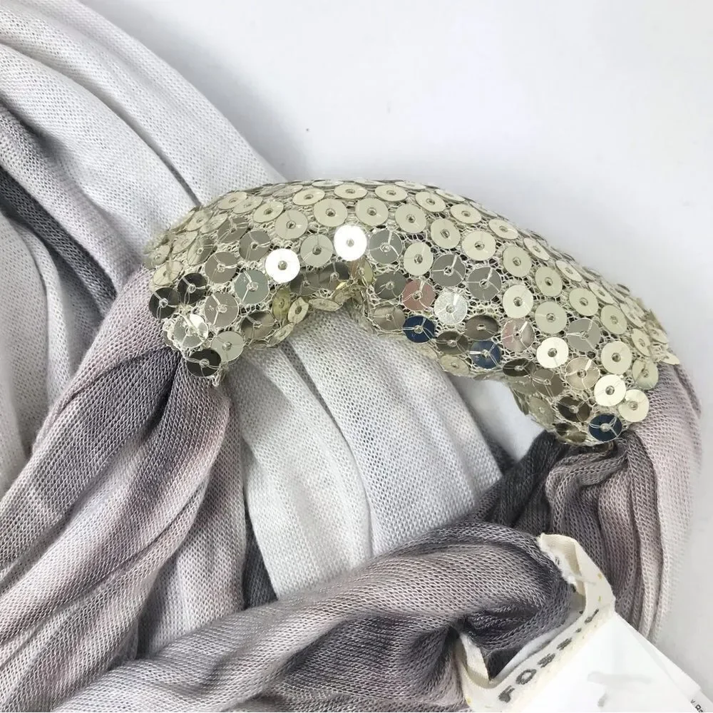 Fossil JENNA Ombre Sequin Infinity Scarf- New With Tags